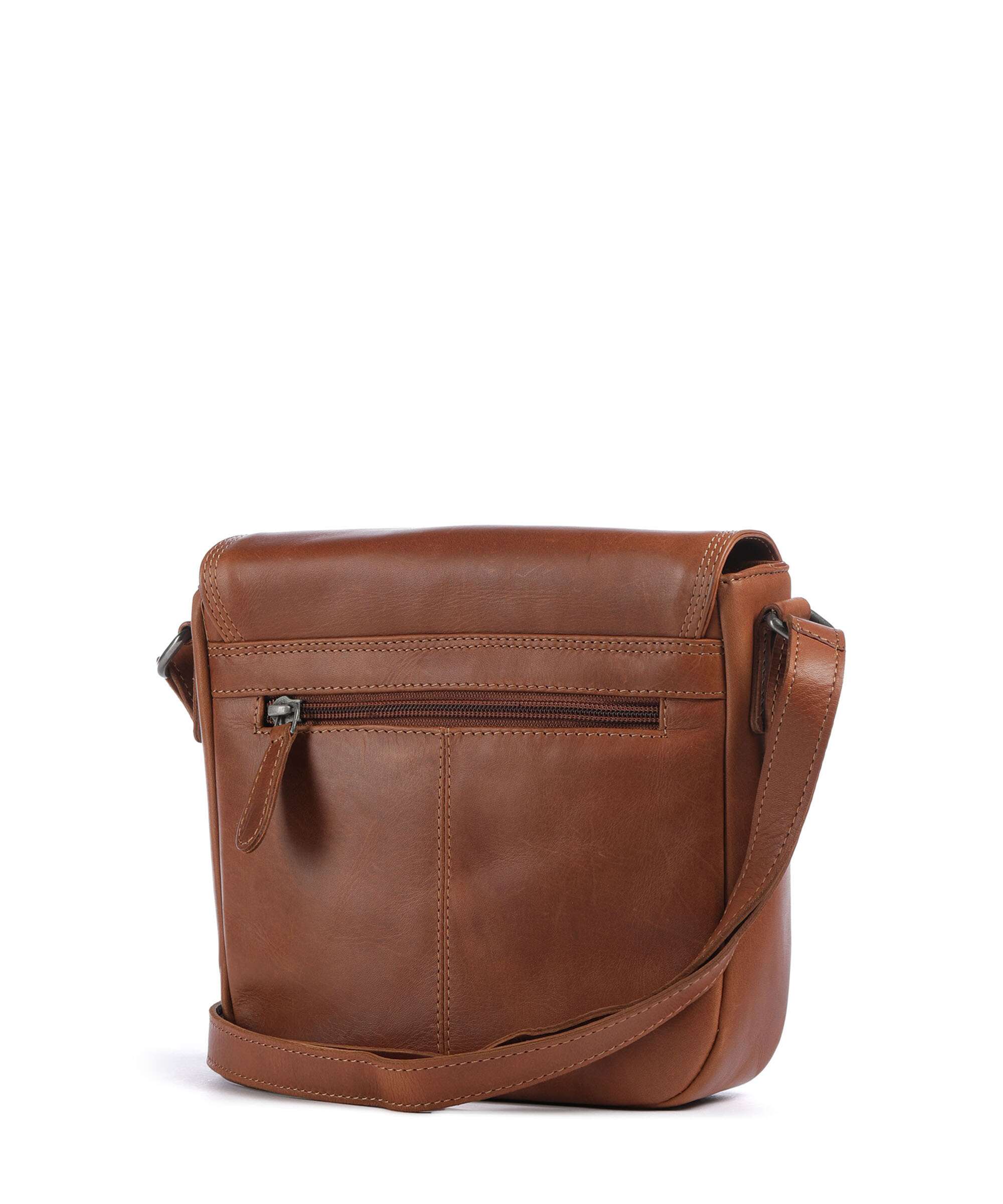 The Chesterfield Brand Cow Wax Pull Up Lucian Crossbody bag cognac