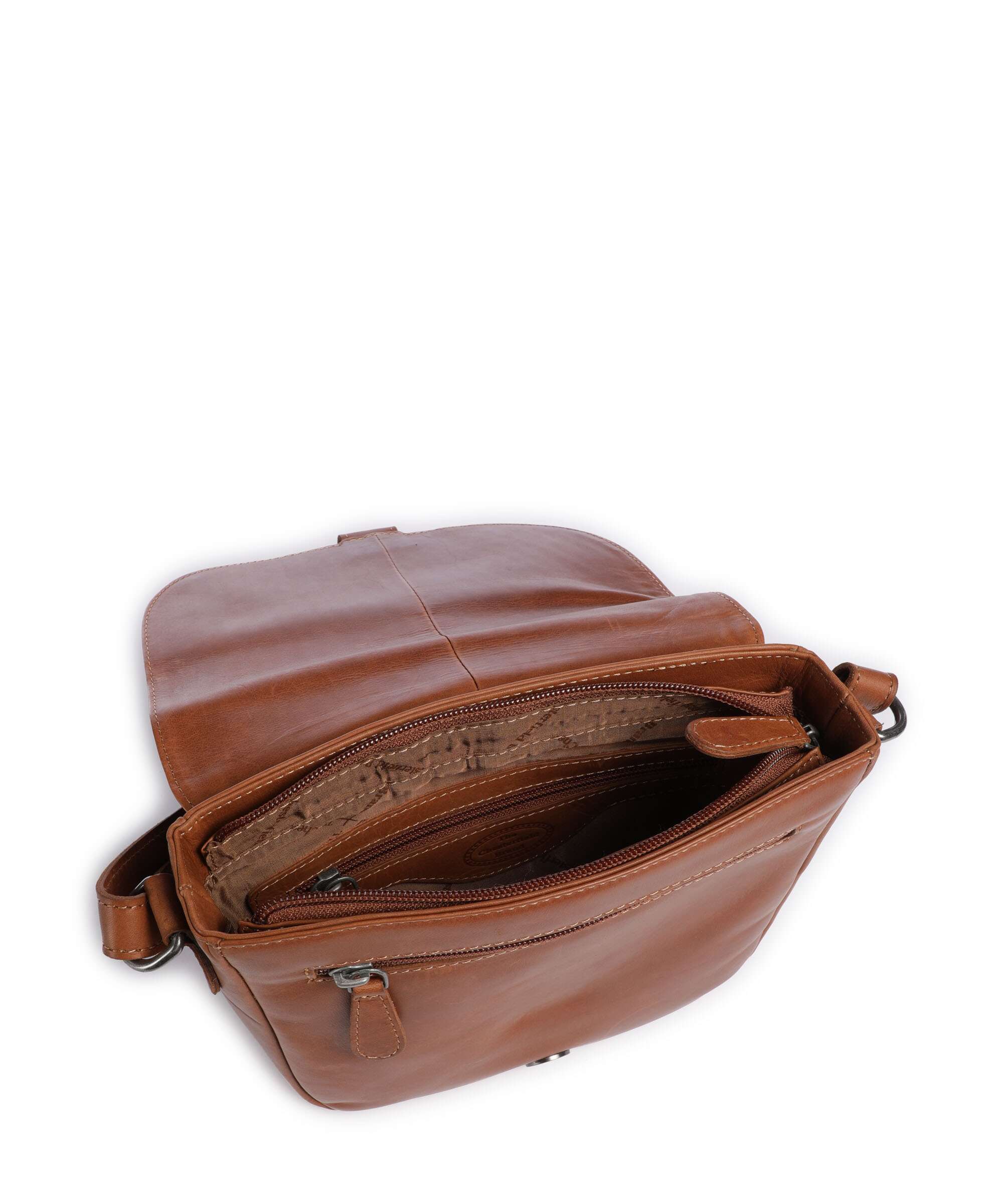 The Chesterfield Brand Cow Wax Pull Up Lucian Crossbody bag cognac