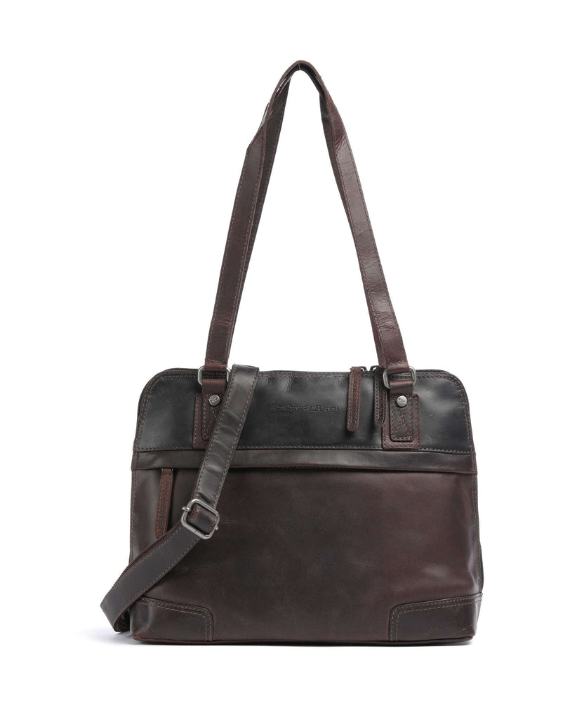 The Chesterfield Brand Cow Wax Pull Up Belgrado Shoulder bag brown