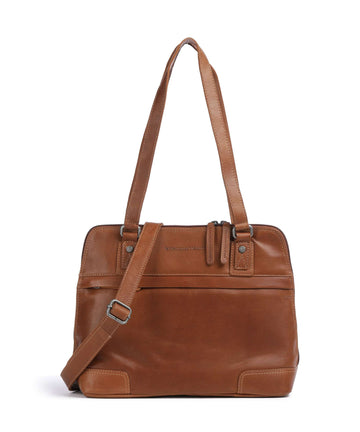 The Chesterfield Brand Cow Wax Pull Up Belgrado Torba preko ramena cognac
