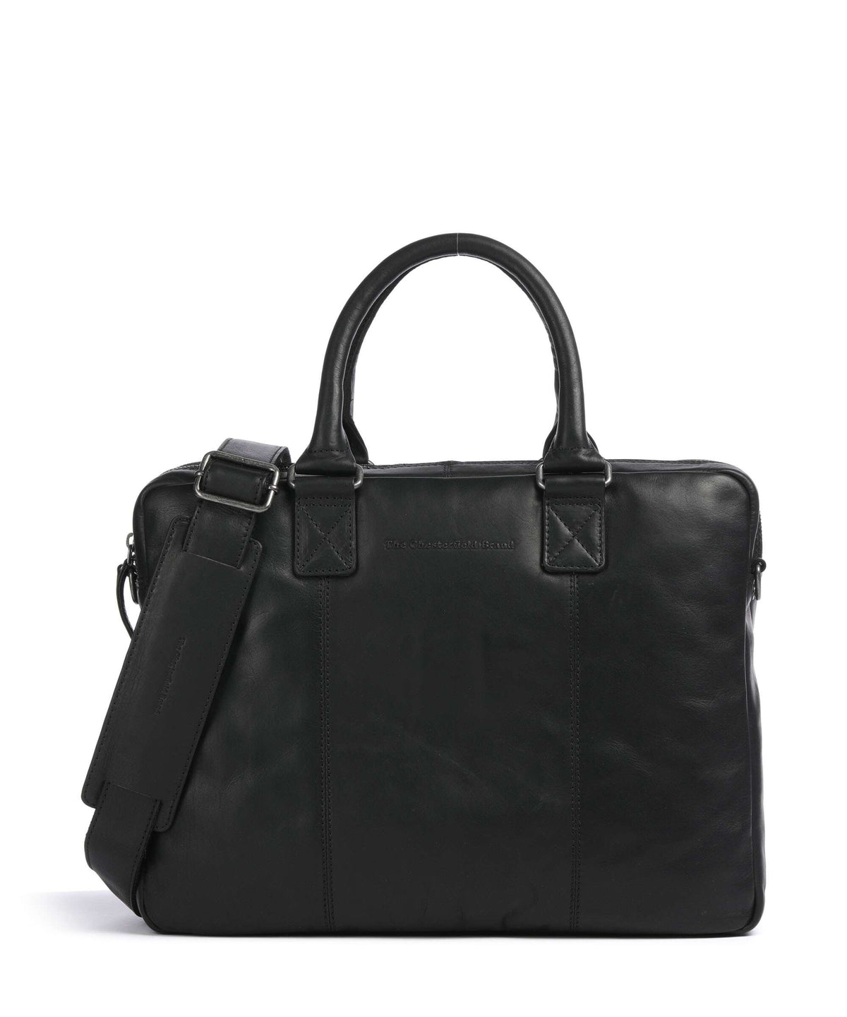 The Chesterfield Brand Cow Wax Pull Up Fabian Briefcase black