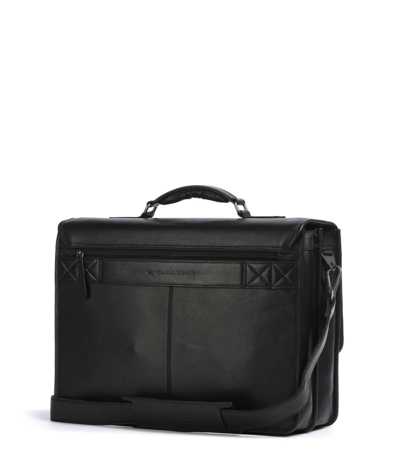 The Chesterfield Brand Cow Wax Pull Up Glenwood Briefcase black