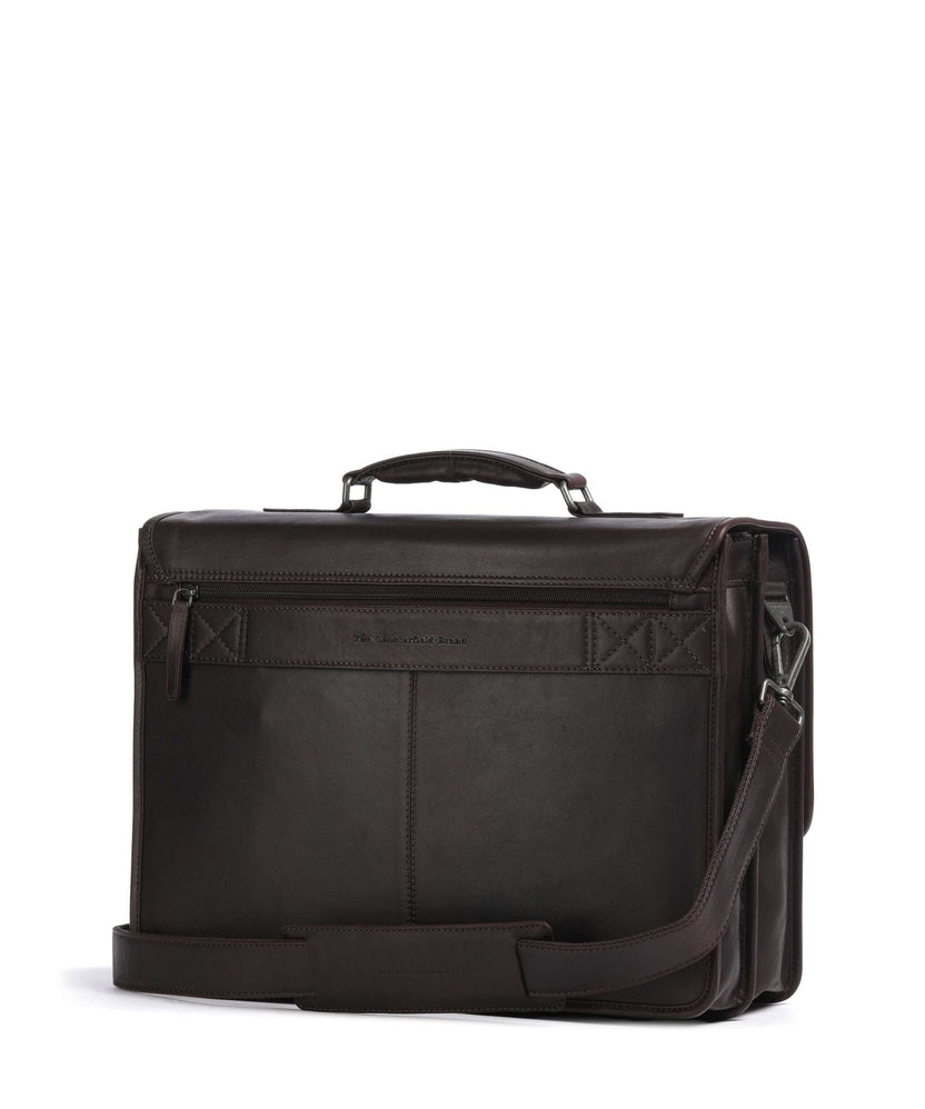 The Chesterfield Brand Cow Wax Pull Up Glenwood Briefcase brown