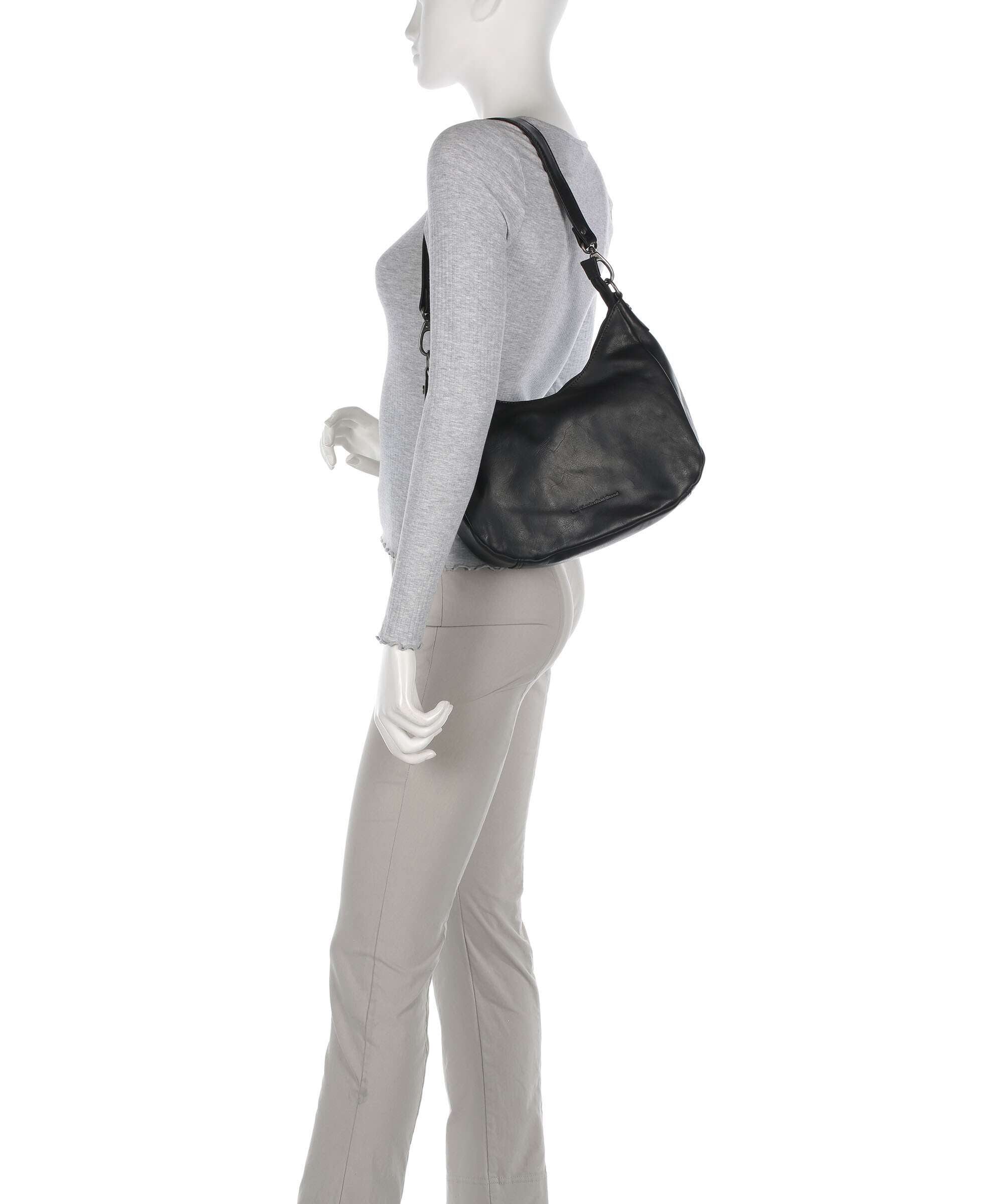 The Chesterfield Brand Wax Pull Up Cow Alexandria Shoulder bag black