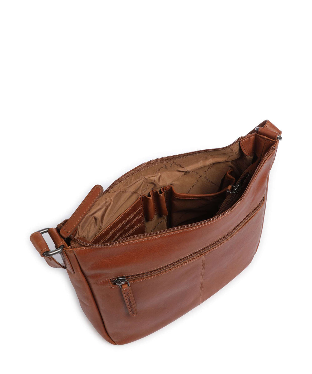 The Chesterfield Brand Cow Wax Pull Up Loraine Crossbody bag cognac