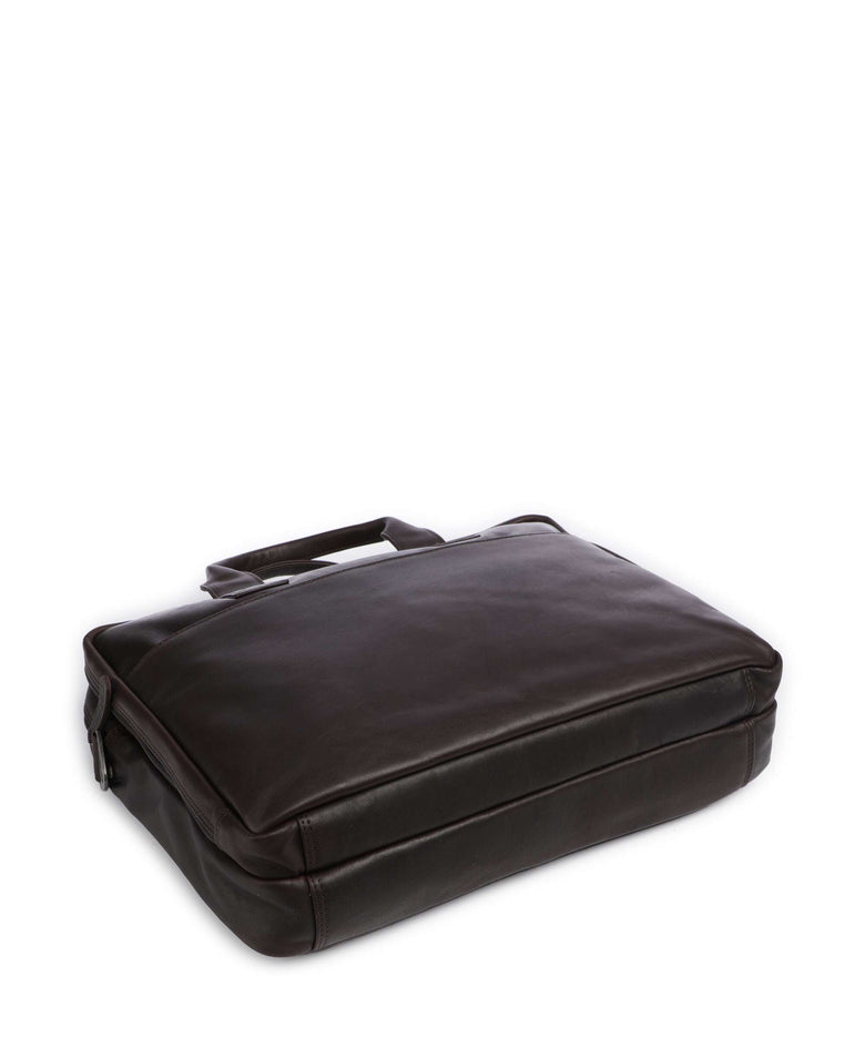 The Chesterfield Brand Cow Wax Pull Up Frazer Briefcase brown