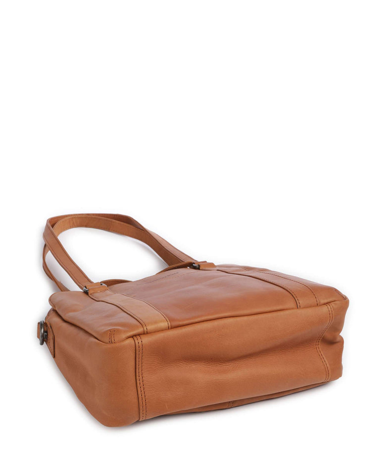 The Chesterfield Brand Cow Wax Pull Up Porlezza Shoulder bag cognac