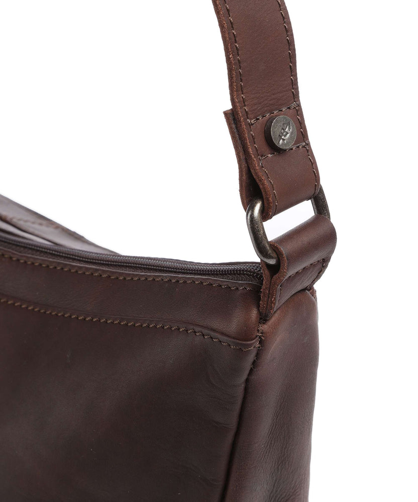 The Chesterfield Brand Cow Wax Pull Up Piemonte Crossbody bag brown