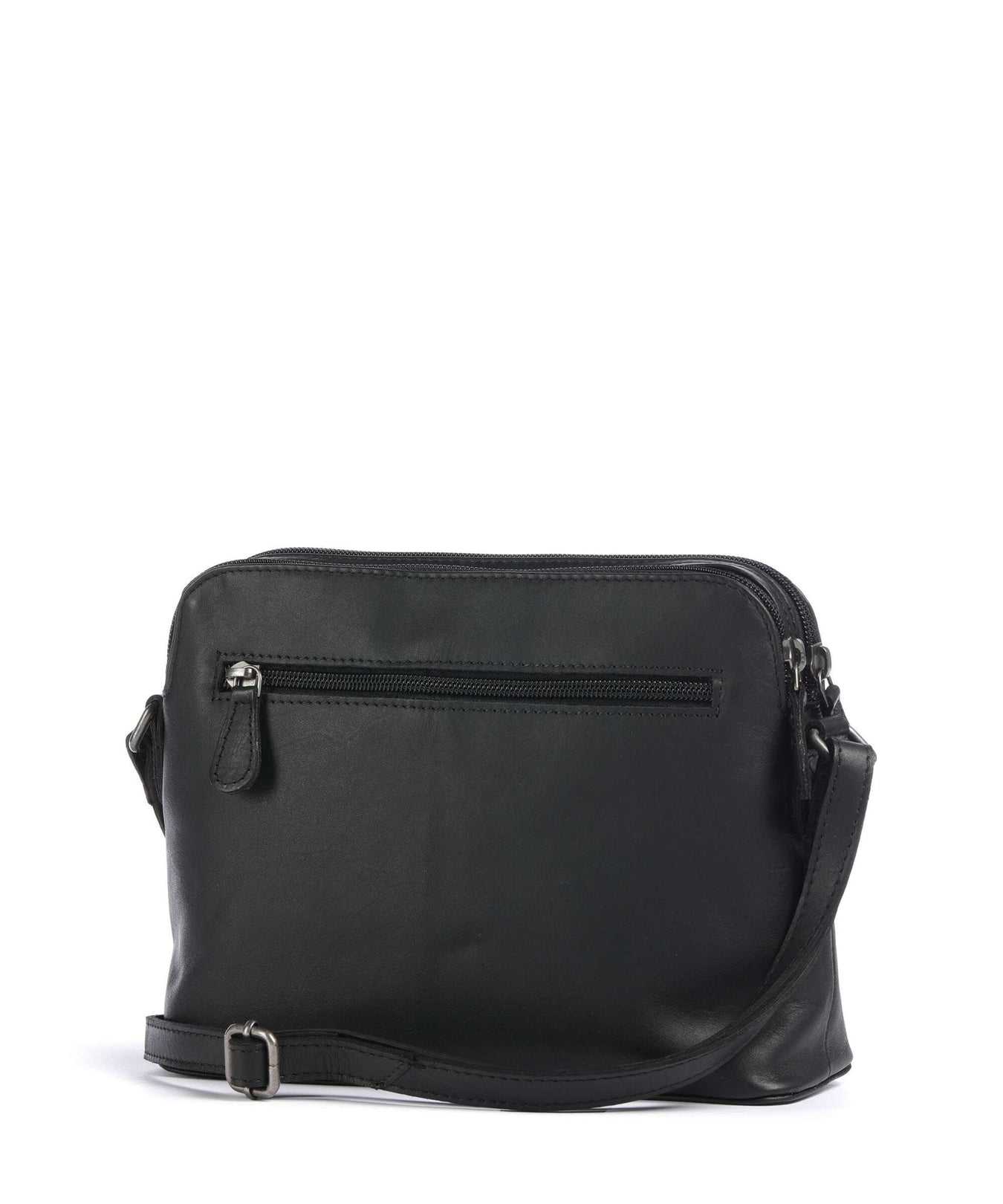 The Chesterfield Brand Cow Wax Pull Up Nebraska Crossbody bag black