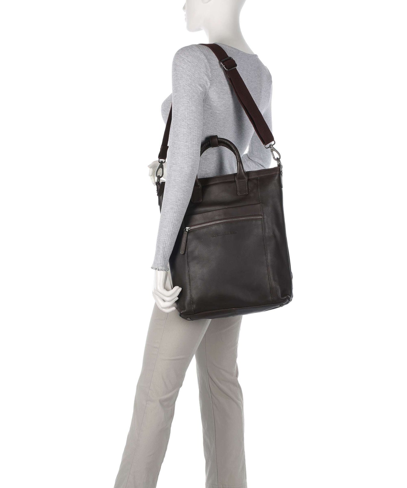 The Chesterfield Brand Cow Wax Pull Up Luisa Backpack bag brown