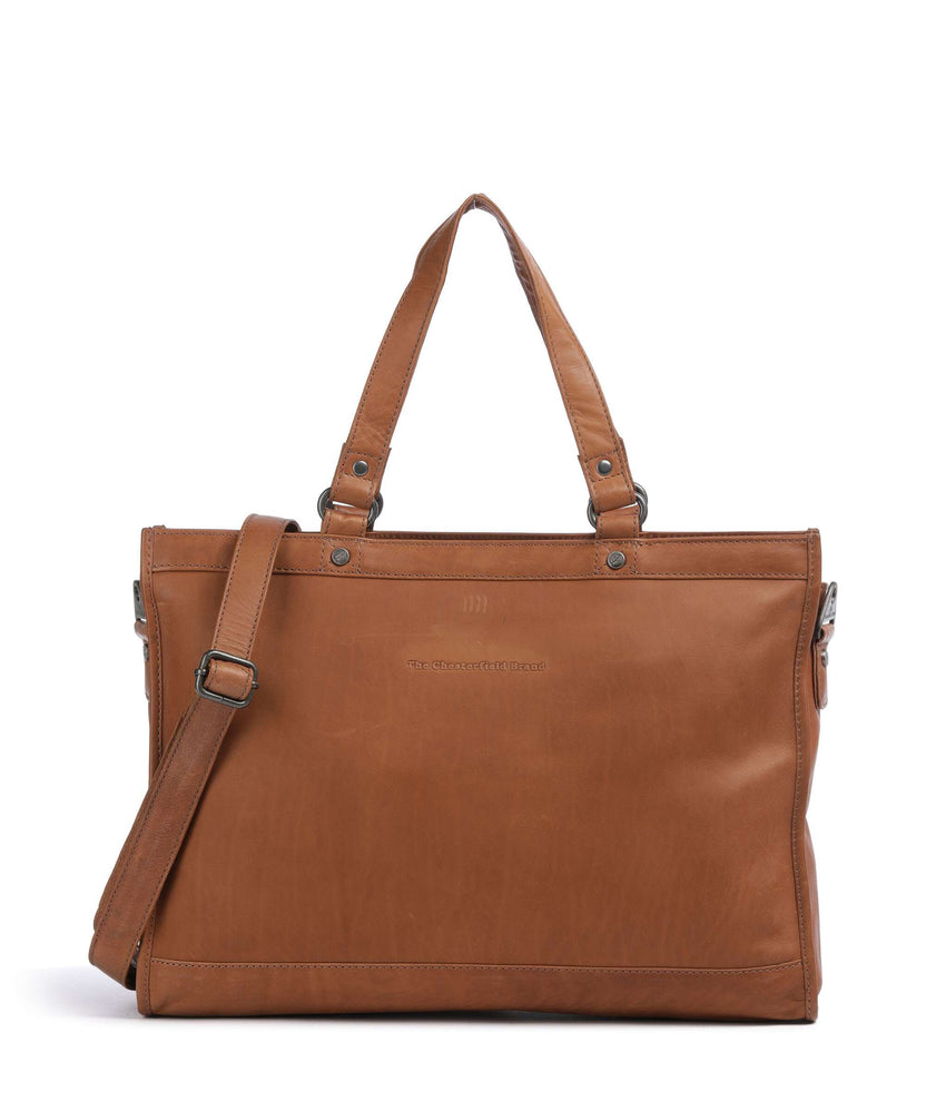 The Chesterfield Brand Cow Wax Pull Up Manly Tote bag cognac