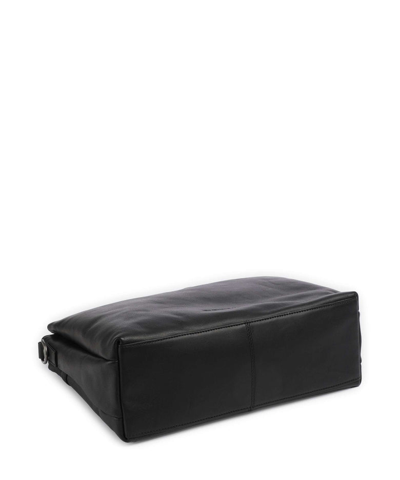 The Chesterfield Brand Wax Pull Up Cow Valmonte Handbag black