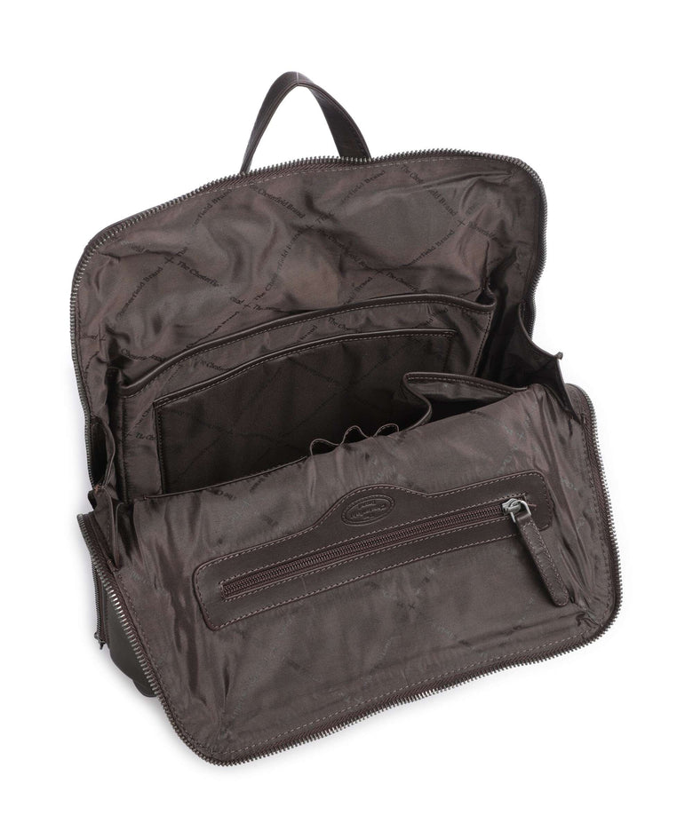 The Chesterfield Brand Wax Pull Up Cow Filmore Backpack brown