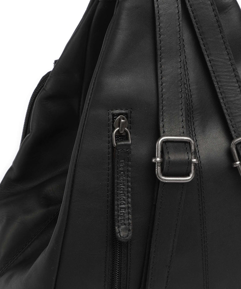 The Chesterfield Brand Wax Pull Up Cow Howard Backpack black