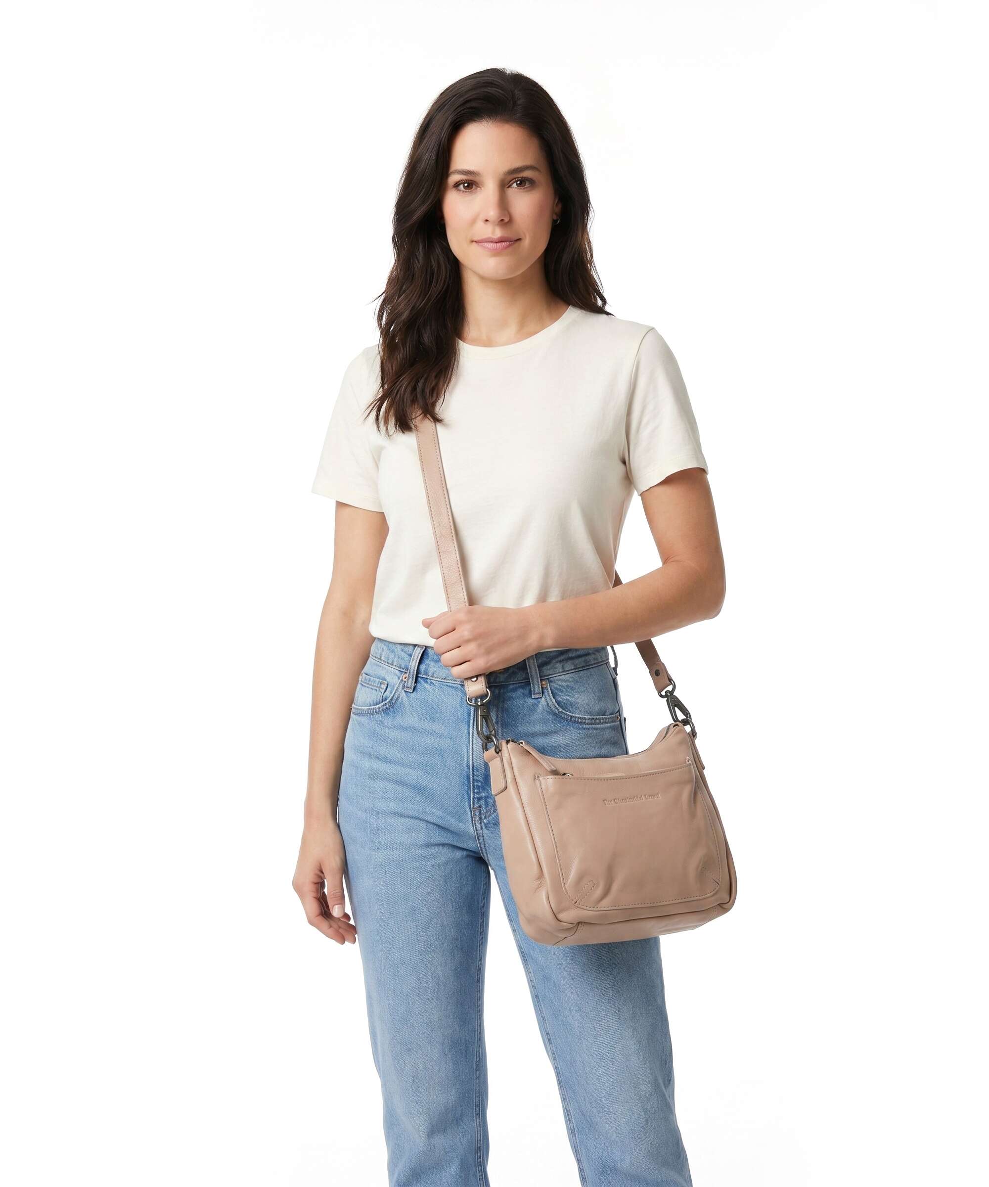 The Chesterfield Brand Washed Waxed Cow Caroline Crossbody bag beige