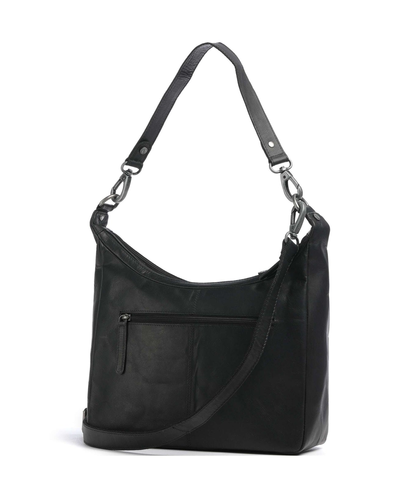 The Chesterfield Brand Wax Pull Up Cow Olvia Hobo bag black