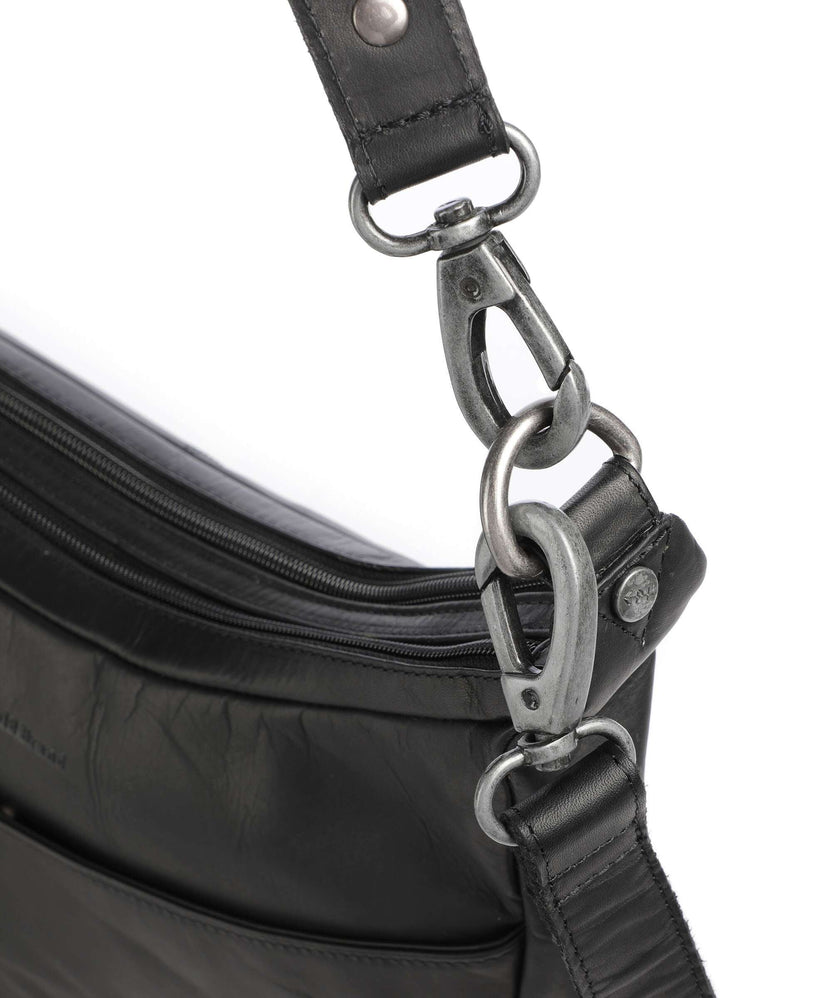 The Chesterfield Brand Wax Pull Up Cow Olvia Hobo bag black