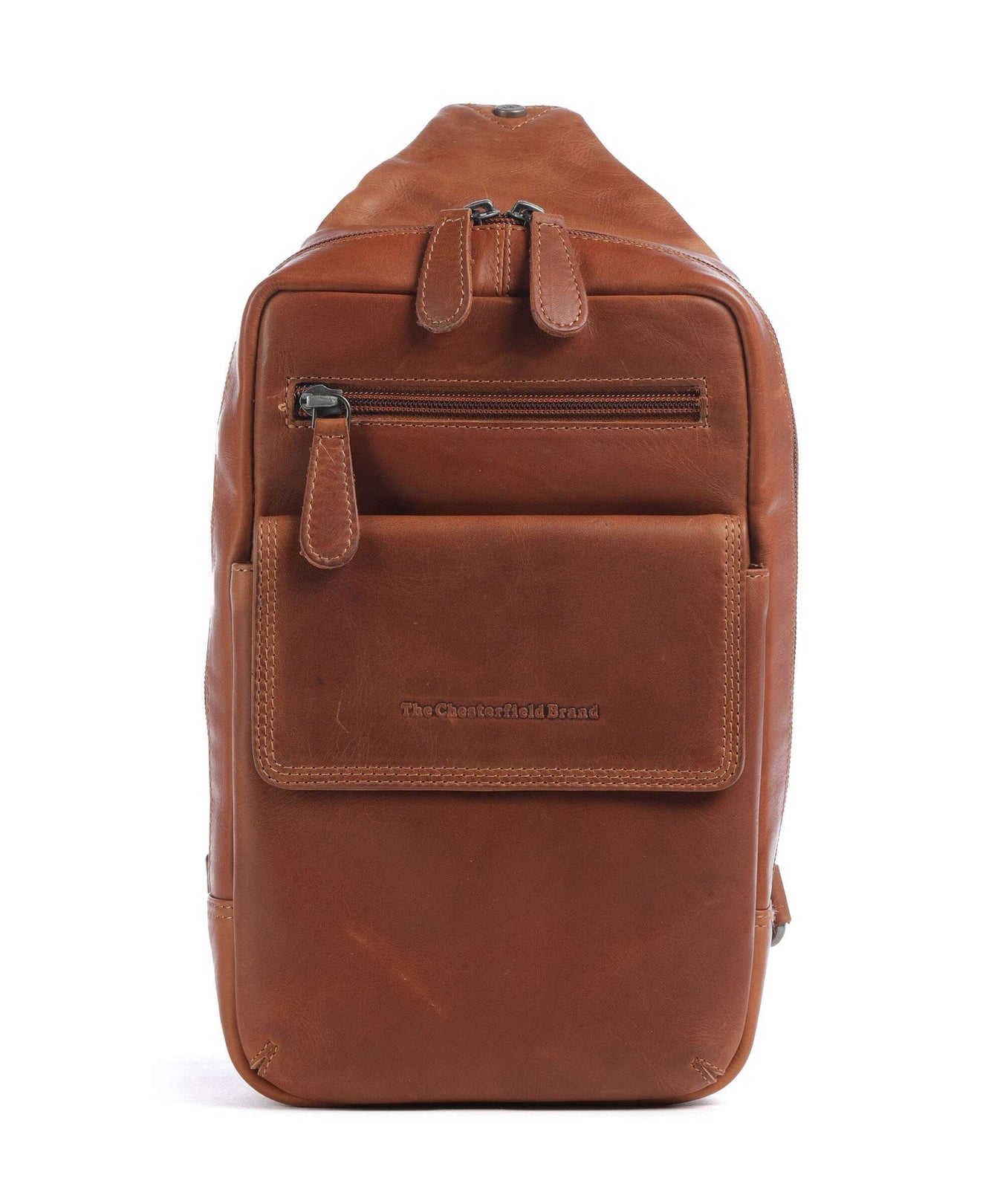 The Chesterfield Brand Wax Pull Up Cow Turelle Sling bag cognac