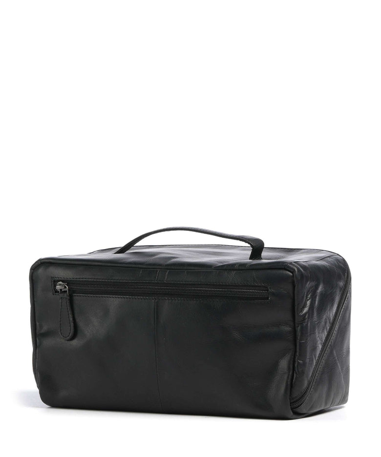 The Chesterfield Brand Wax Pull Up Cow Trevia Toiletry bag black