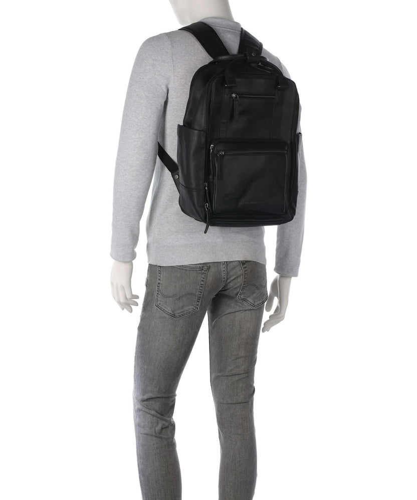 The Chesterfield Brand Wax Pull Up Cow Calden Backpack black