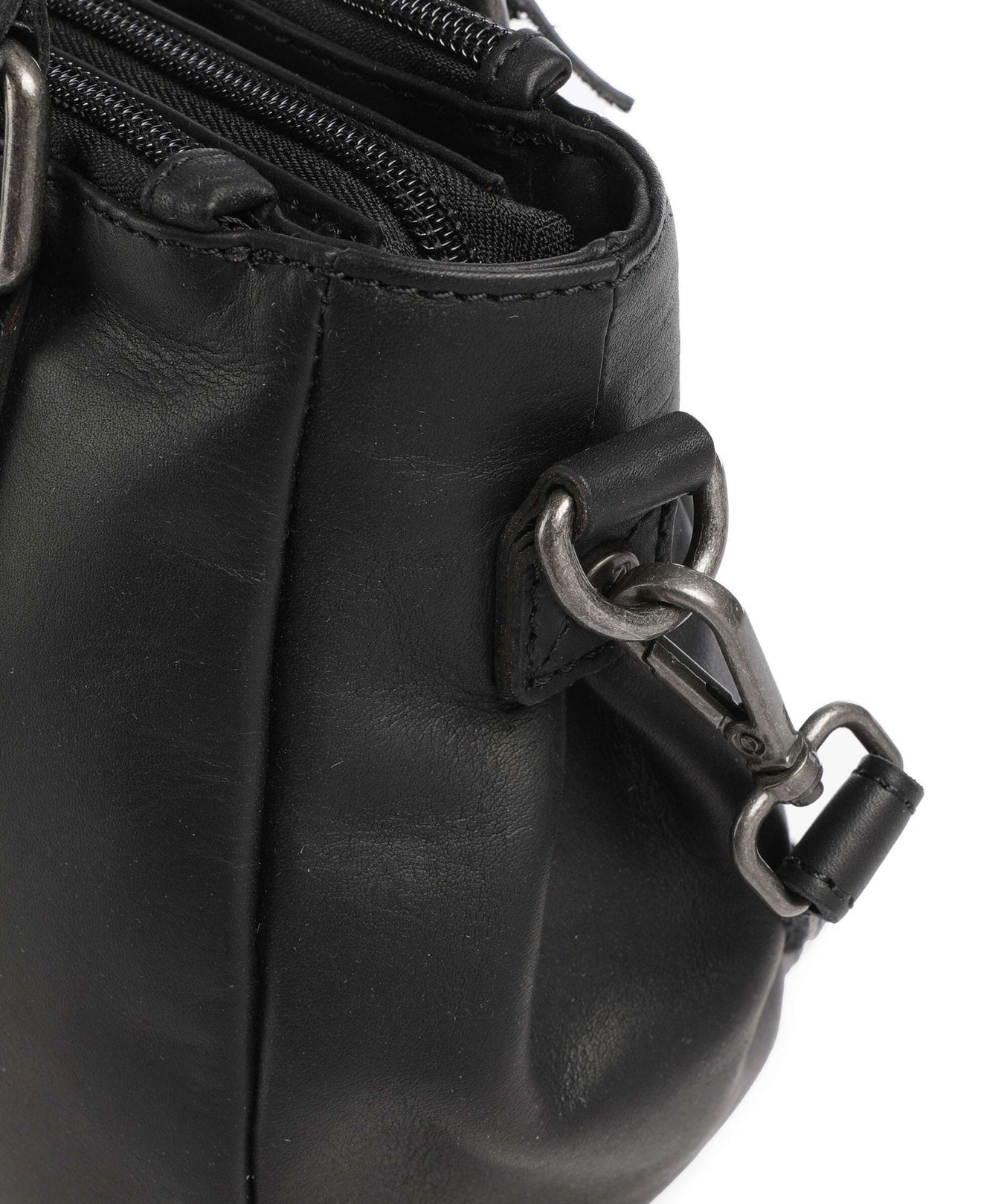 The Chesterfield Brand Wax Pull Up Cow Fenja Handbag black