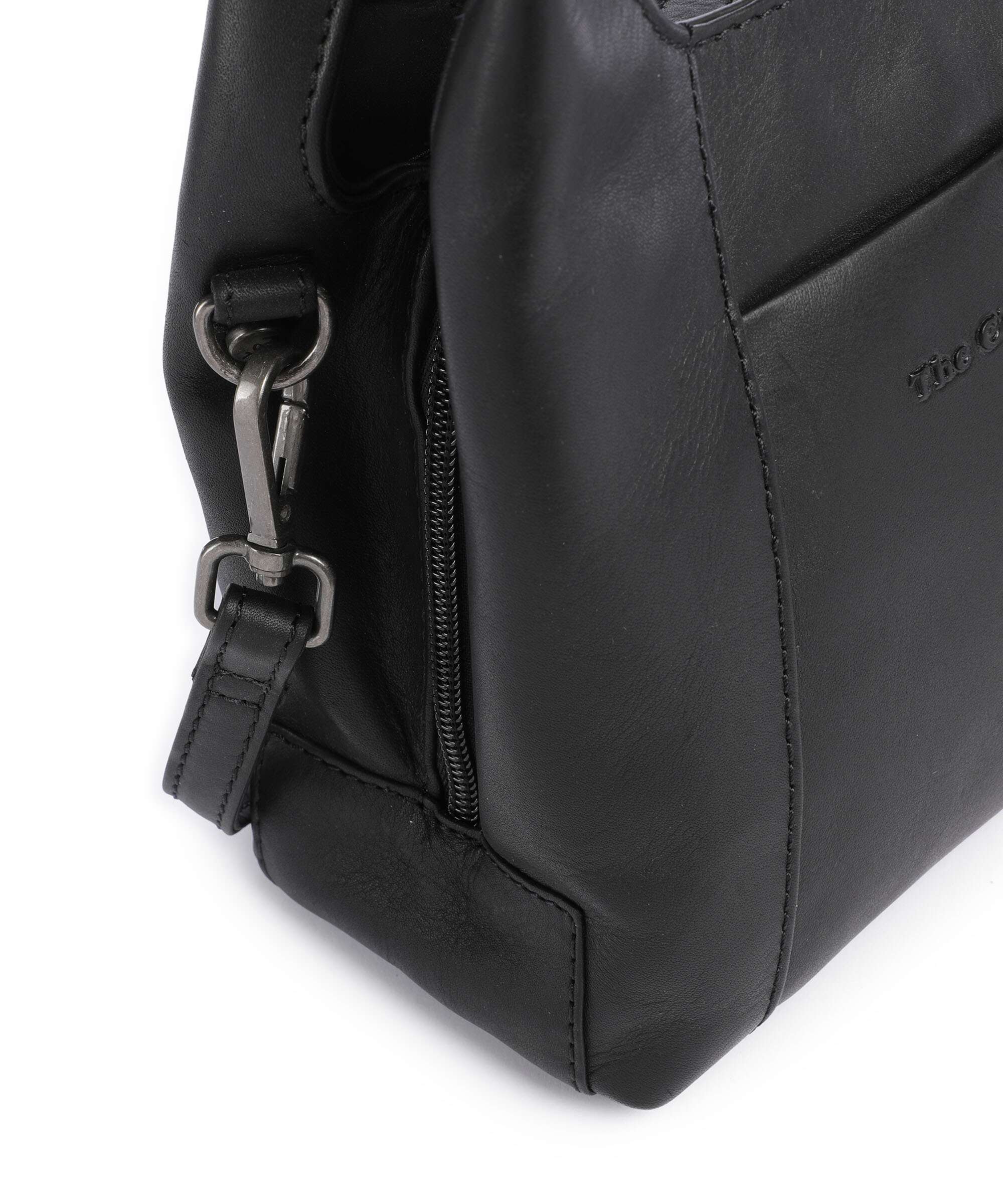 The Chesterfield Brand Wax Pull Up Cow Lunera Handbag black