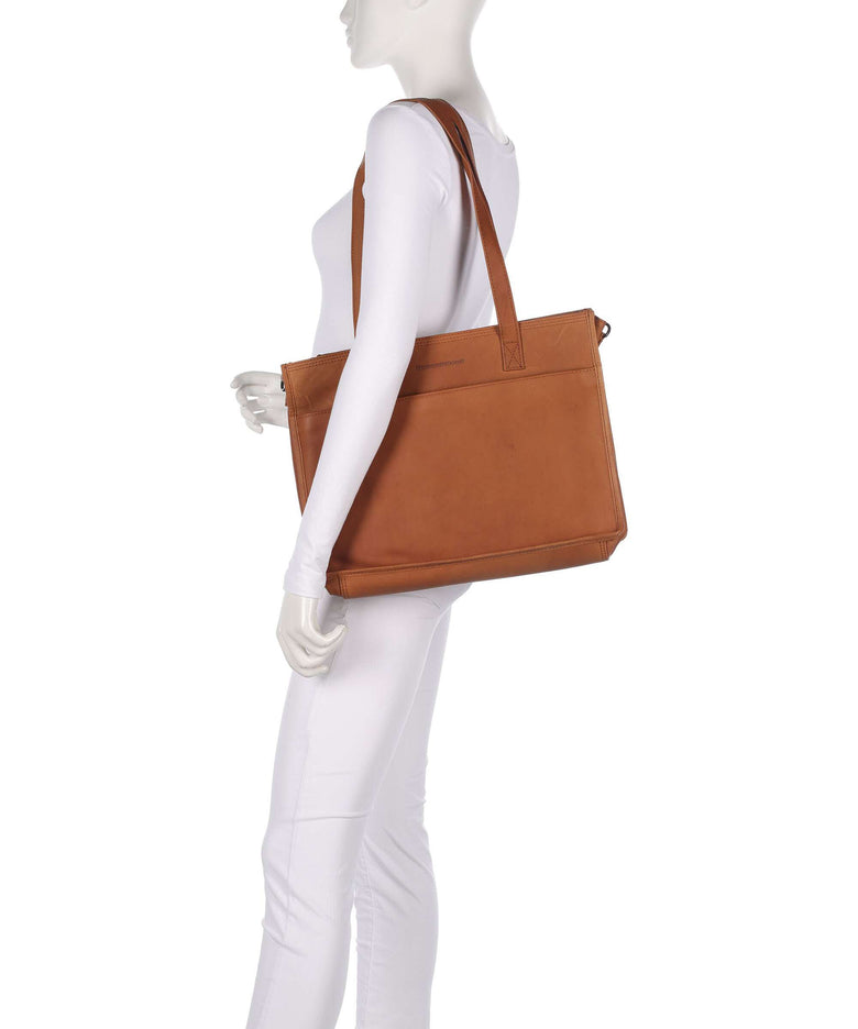 The Chesterfield Brand Wax Pull Up Cow Adana Tote bag cognac