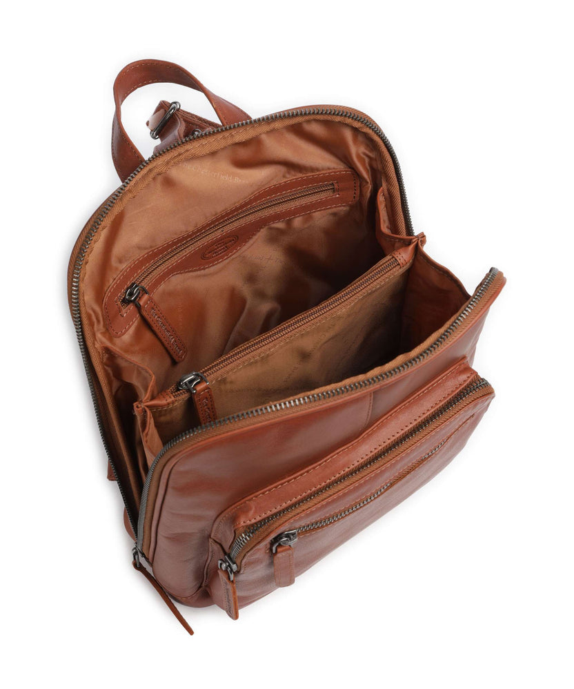The Chesterfield Brand Wax Pull Up Cow Floran Backpack cognac