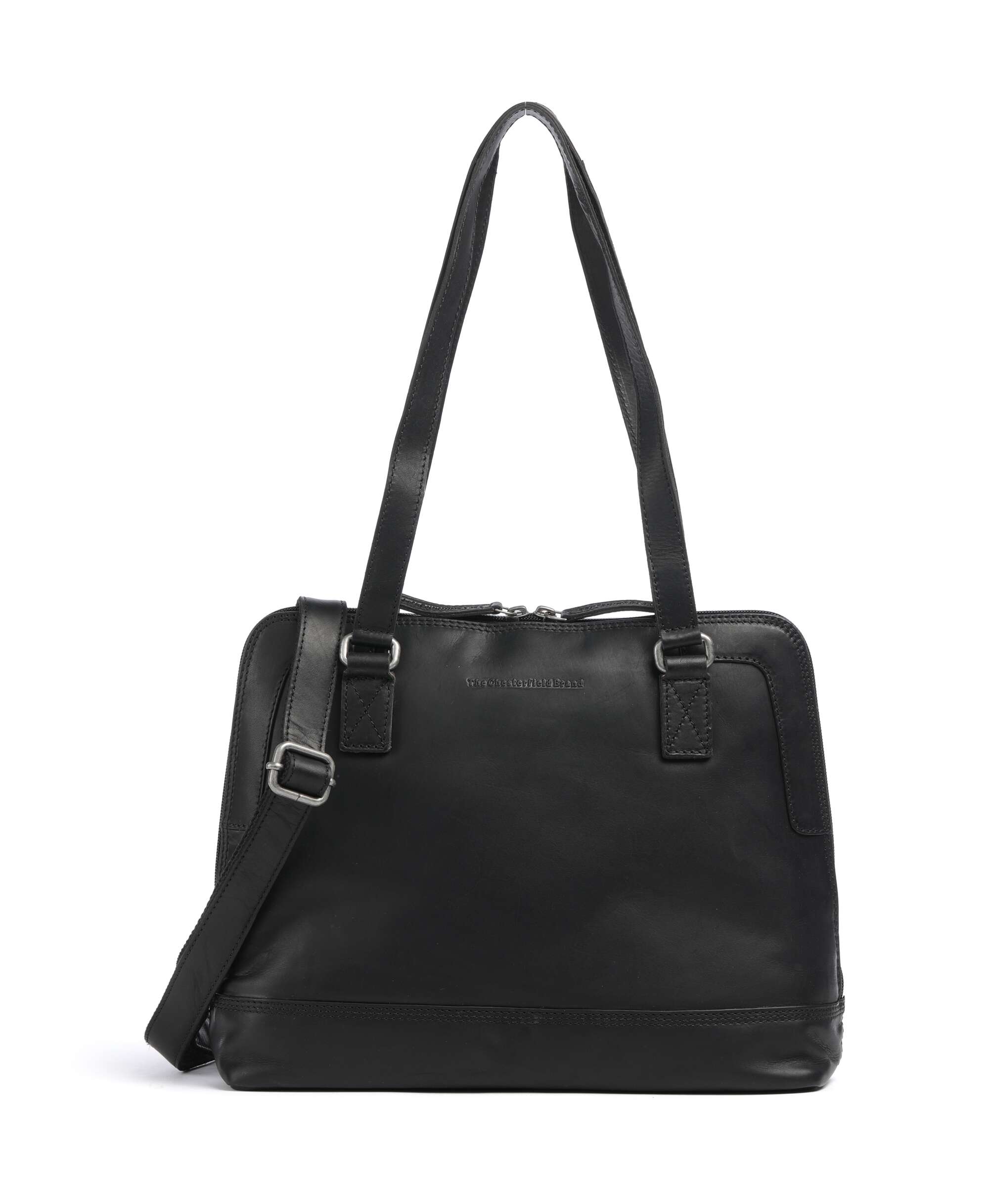 The Chesterfield Brand Wax Pull Up Cow Seron Shoulder bag black