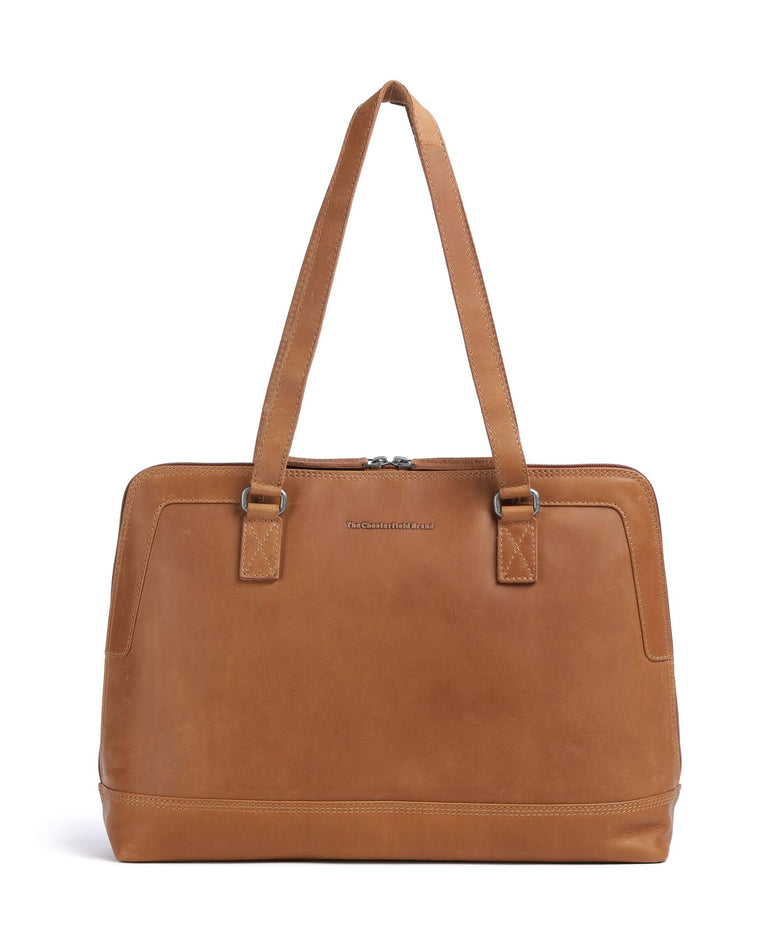 The Chesterfield Brand Wax Pull Up Cow Elvar Shoulder bag cognac