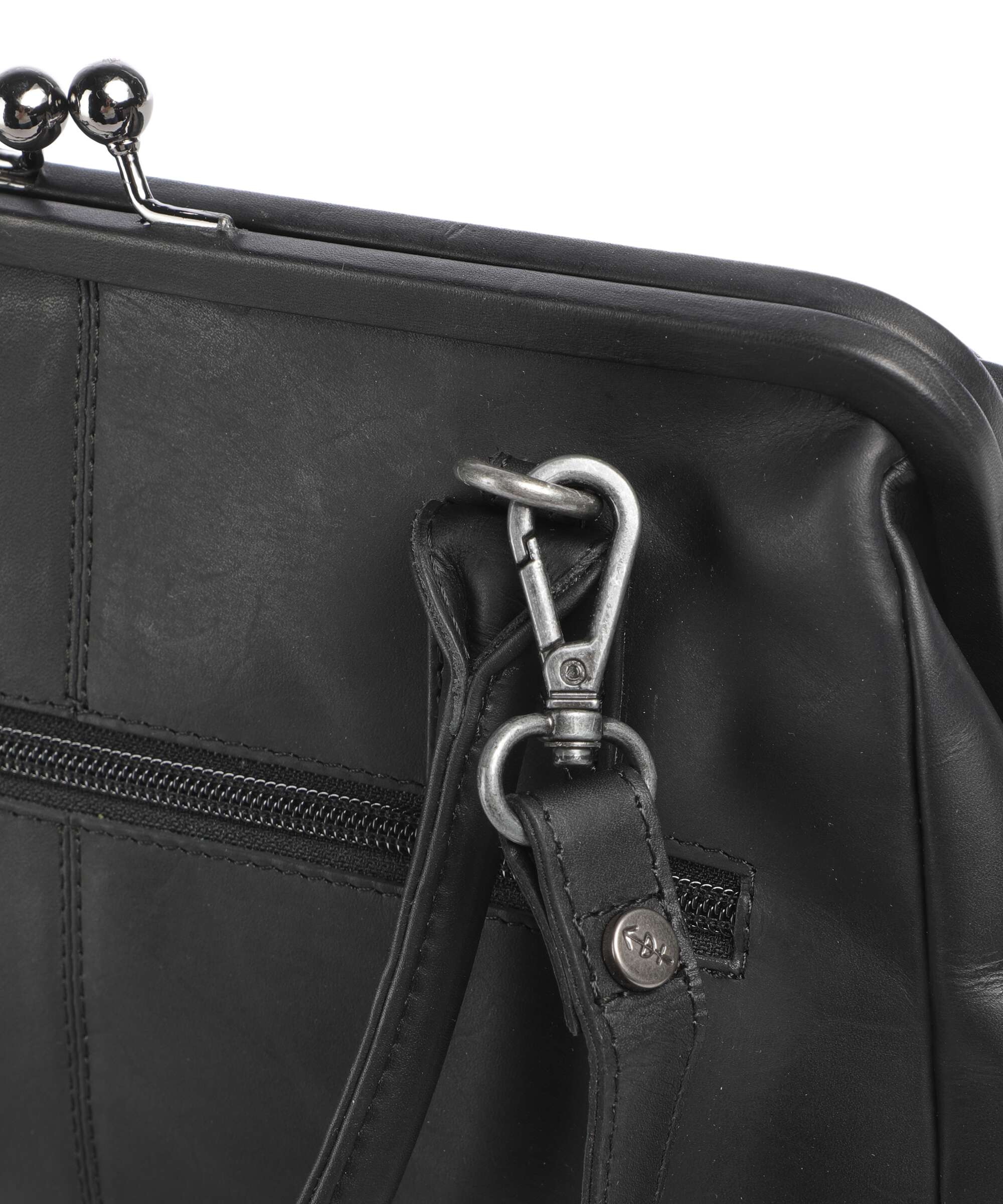 The Chesterfield Brand Wax Pull Up Cow Dorin Shoulder bag black