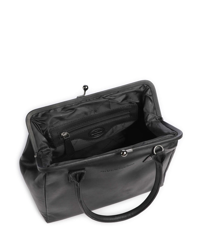 The Chesterfield Brand Wax Pull Up Cow Dorin Shoulder bag black