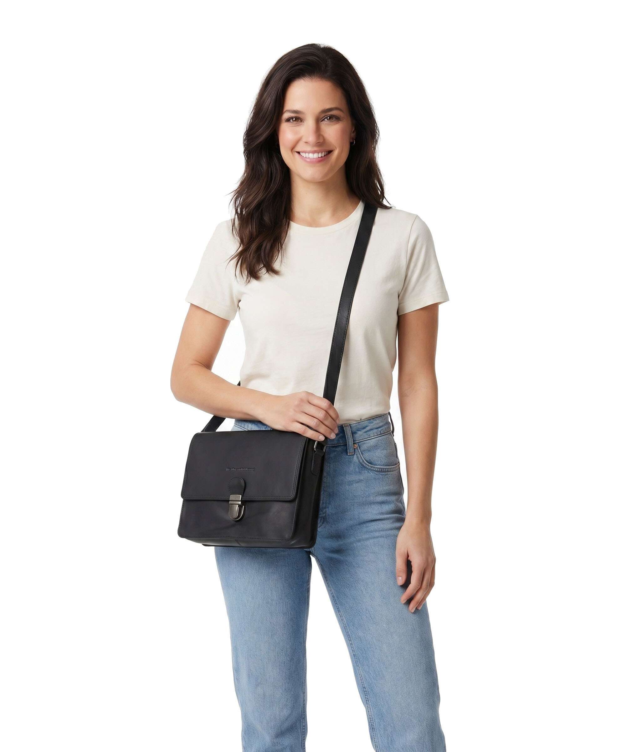 The Chesterfield Brand Wax Pull Up Cow Lunor Shoulder bag black
