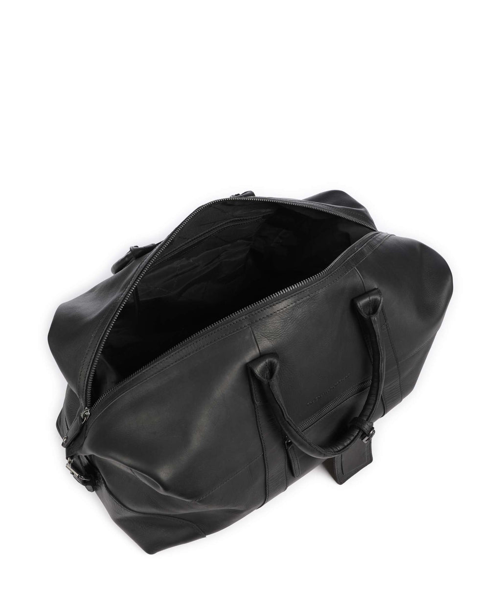 The Chesterfield Brand Wax Pull Up Cow Portsmouth 2 Weekend bag black