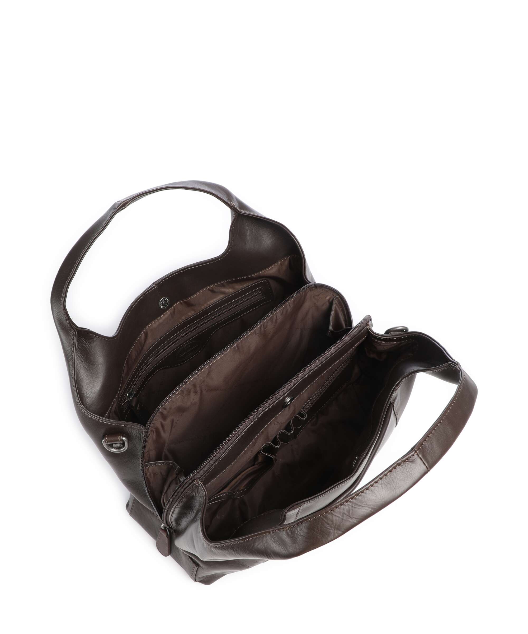 The Chesterfield Brand Wax Pull Up Cow Salina Handbag brown
