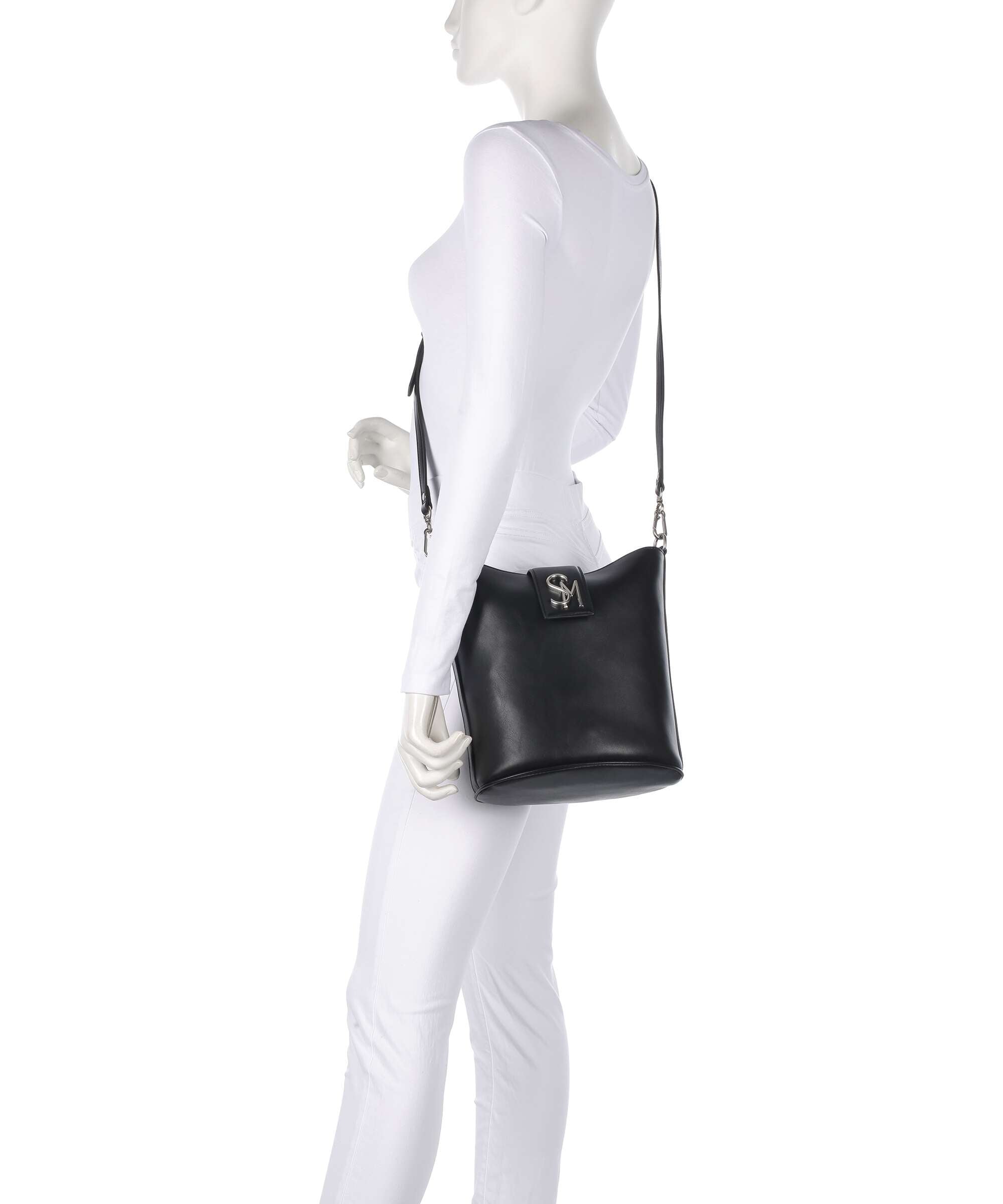 Steve Madden BARRIE Bucket bag black/silver
