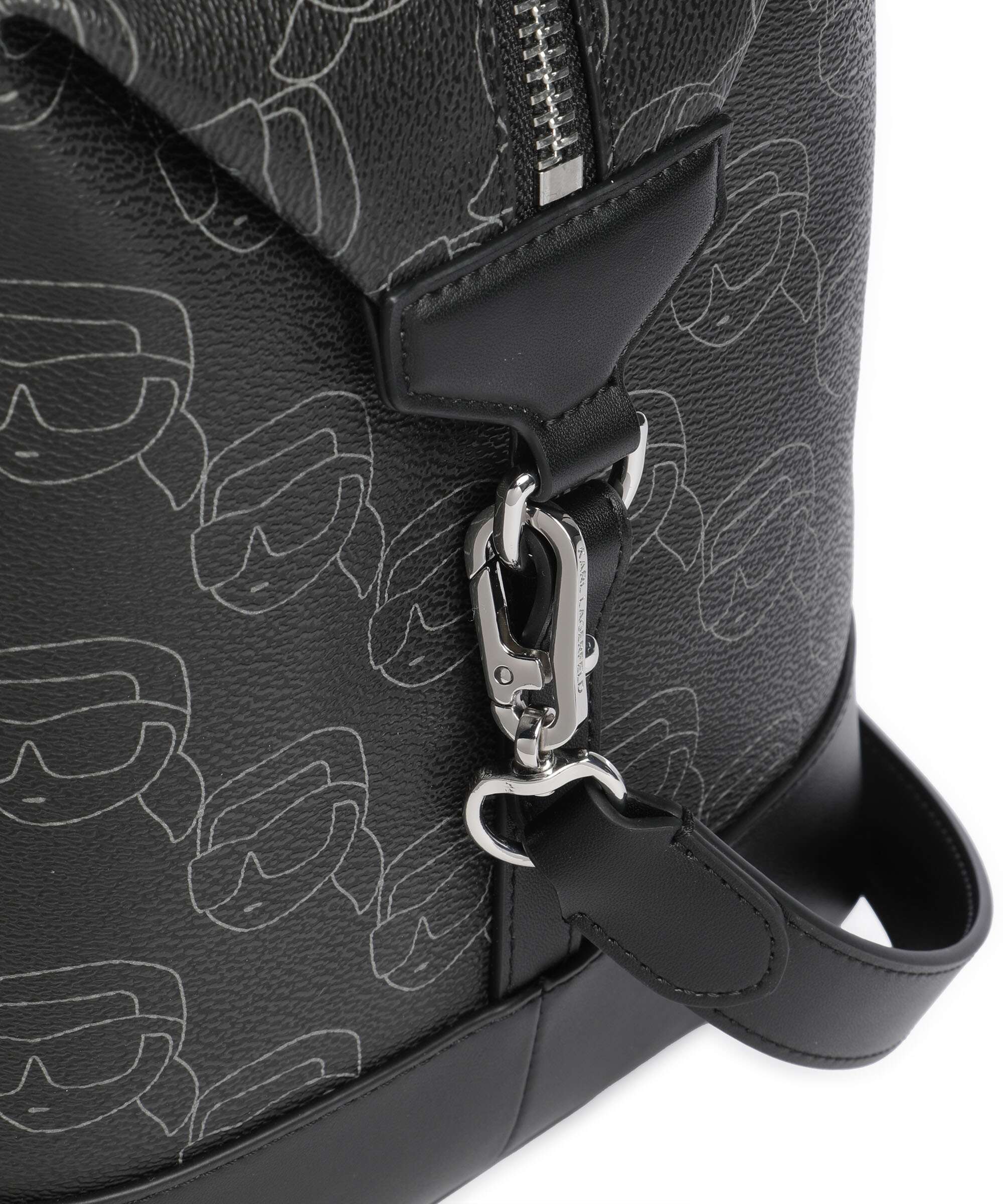 Karl Lagerfeld K/Ikonik Mono Weekend bag black