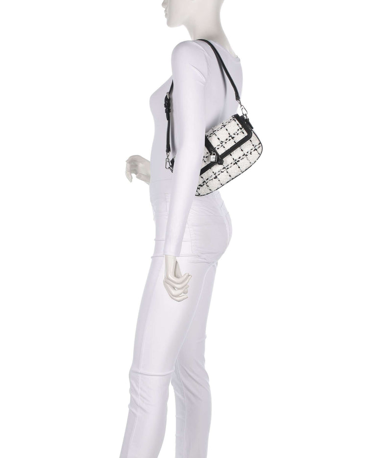 Karl Lagerfeld K/Autograph Boucle Shoulder bag black/white