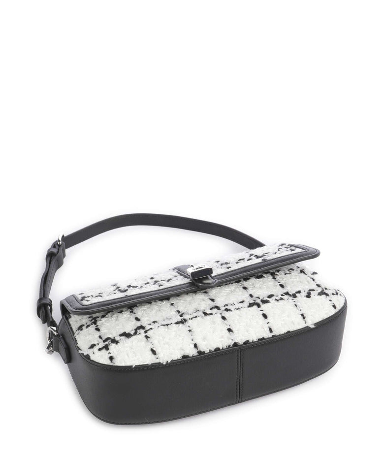 Karl Lagerfeld K/Autograph Boucle Shoulder bag black/white