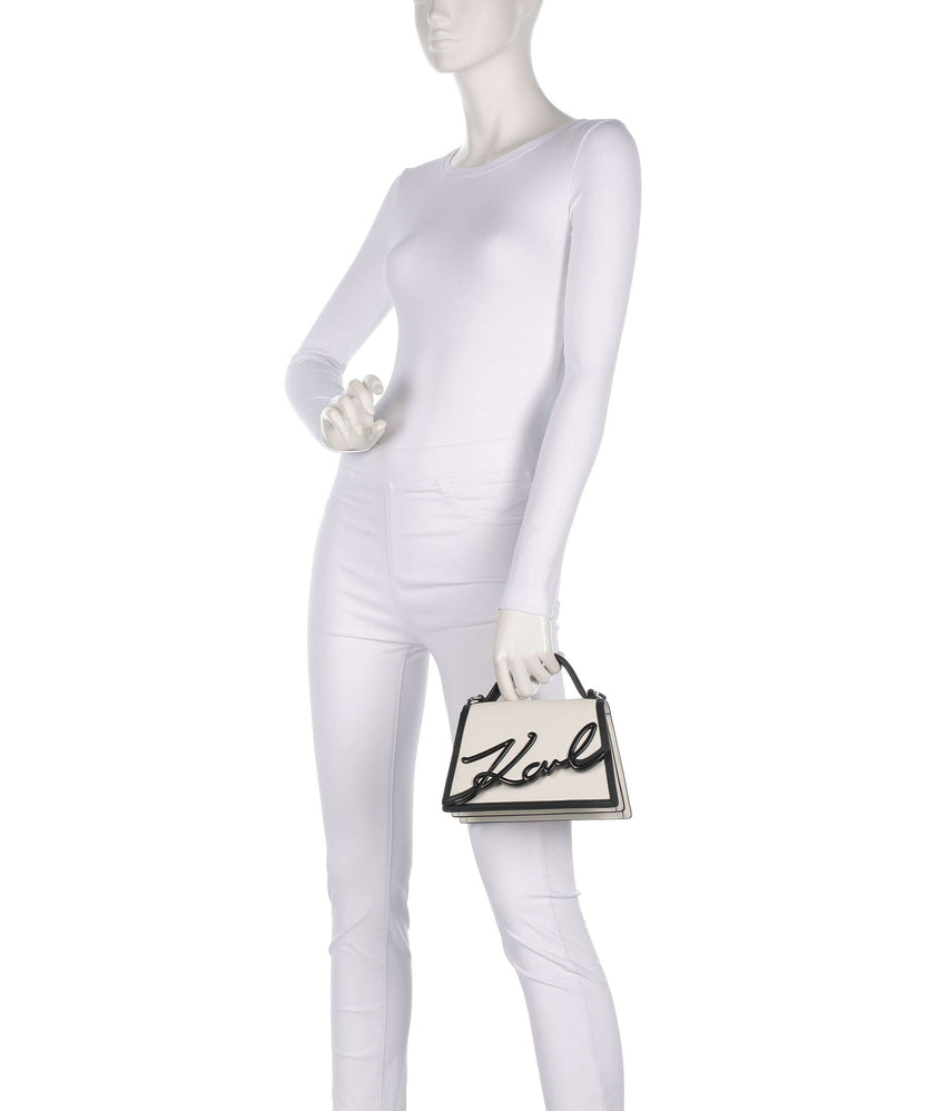 Karl Lagerfeld K/Signature 2.0 Handbag white/black