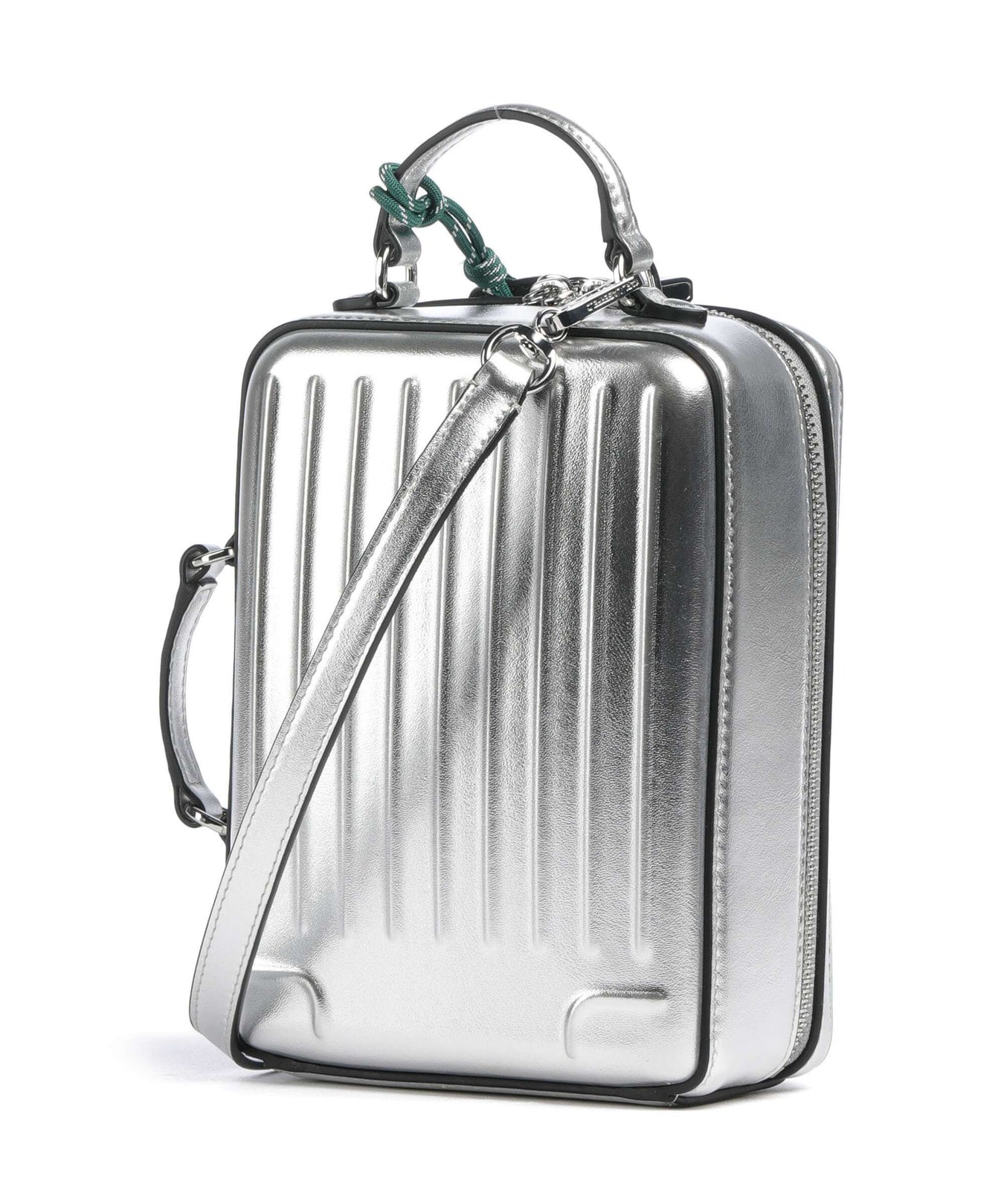 Karl Lagerfeld Ikon Suitcase Crossbody bag silver