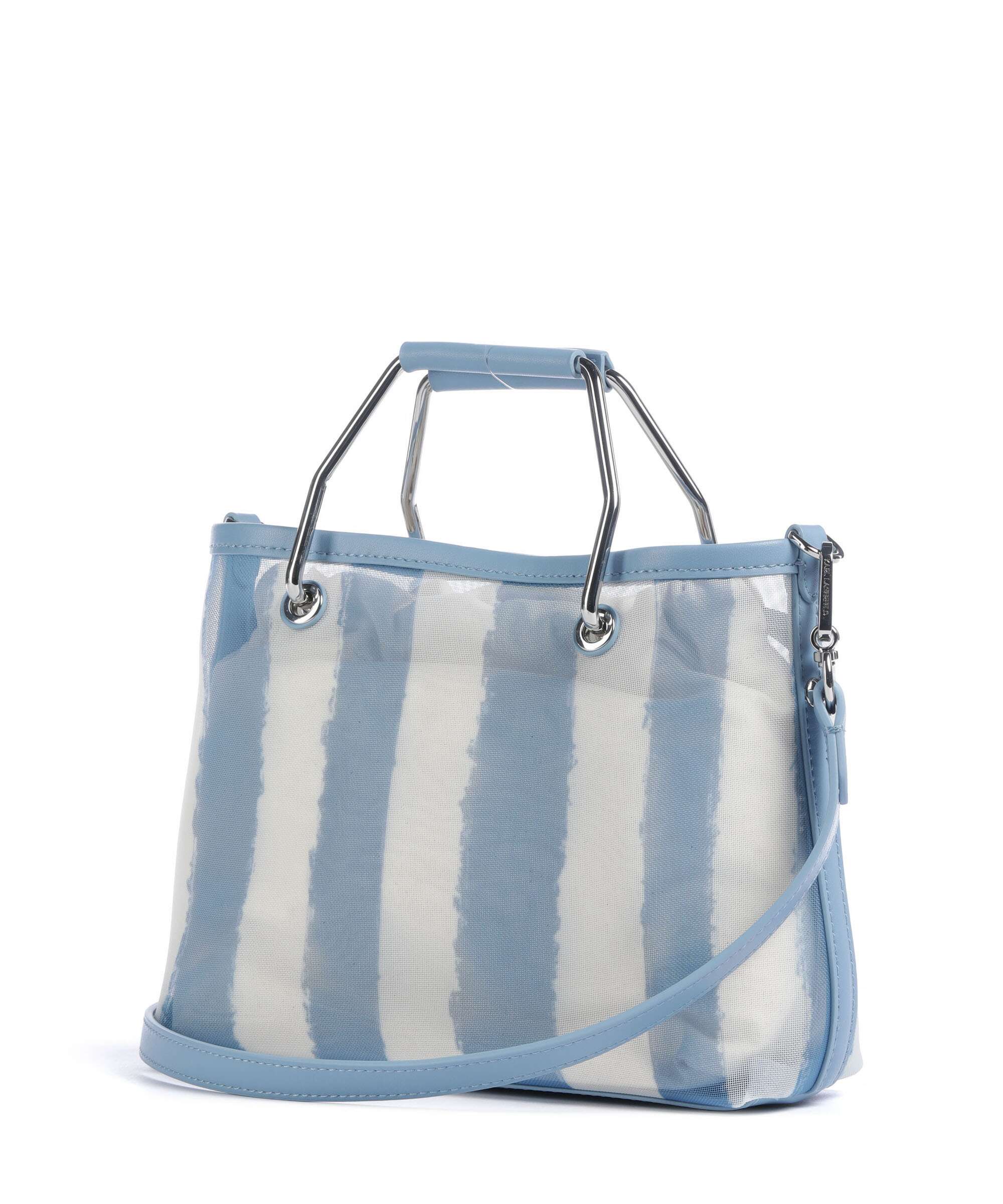 Karl Lagerfeld Ikon Small Handbag blue bloom stripes