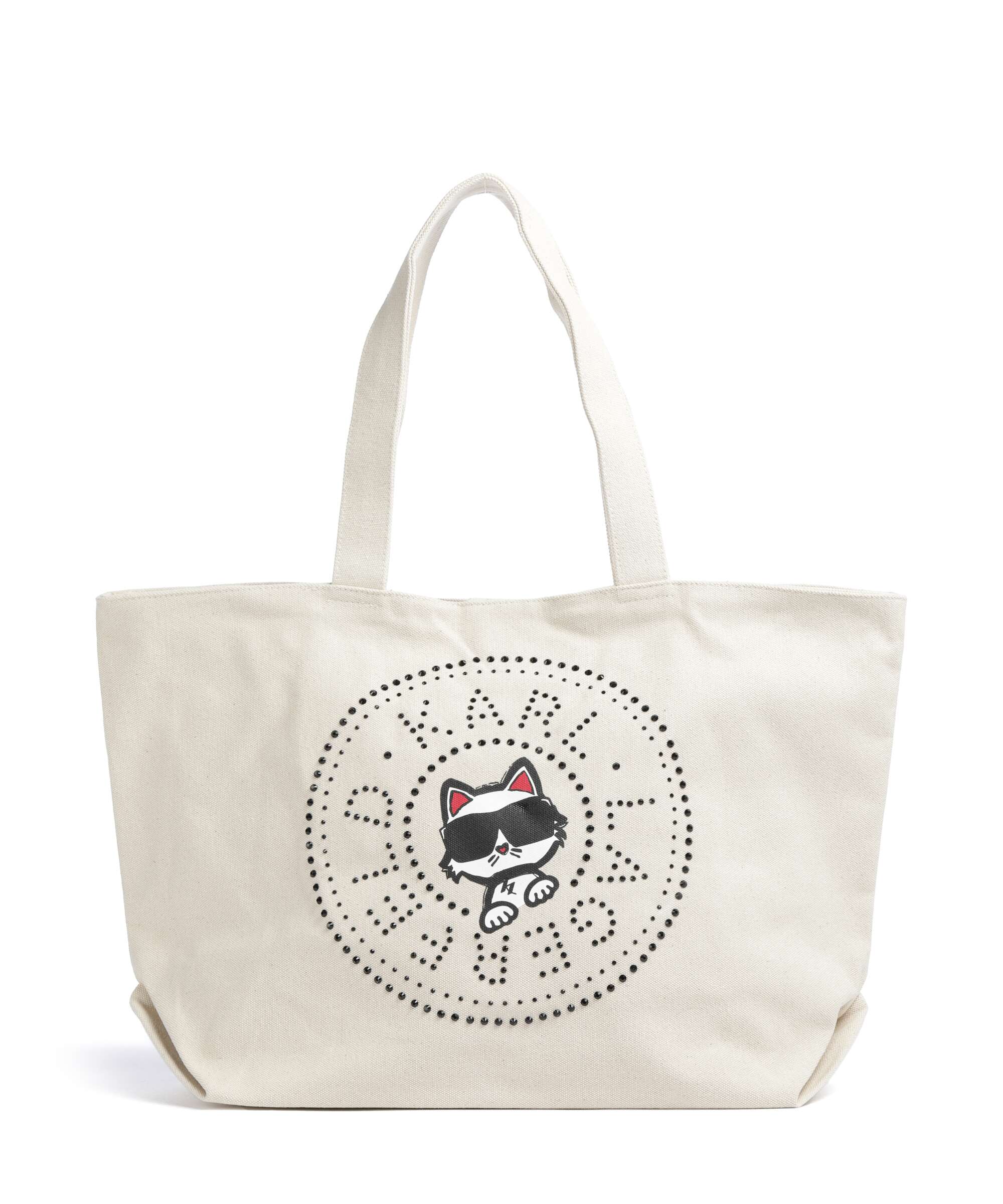 Karl Lagerfeld Ikon Circle Choupette Tote bag off white