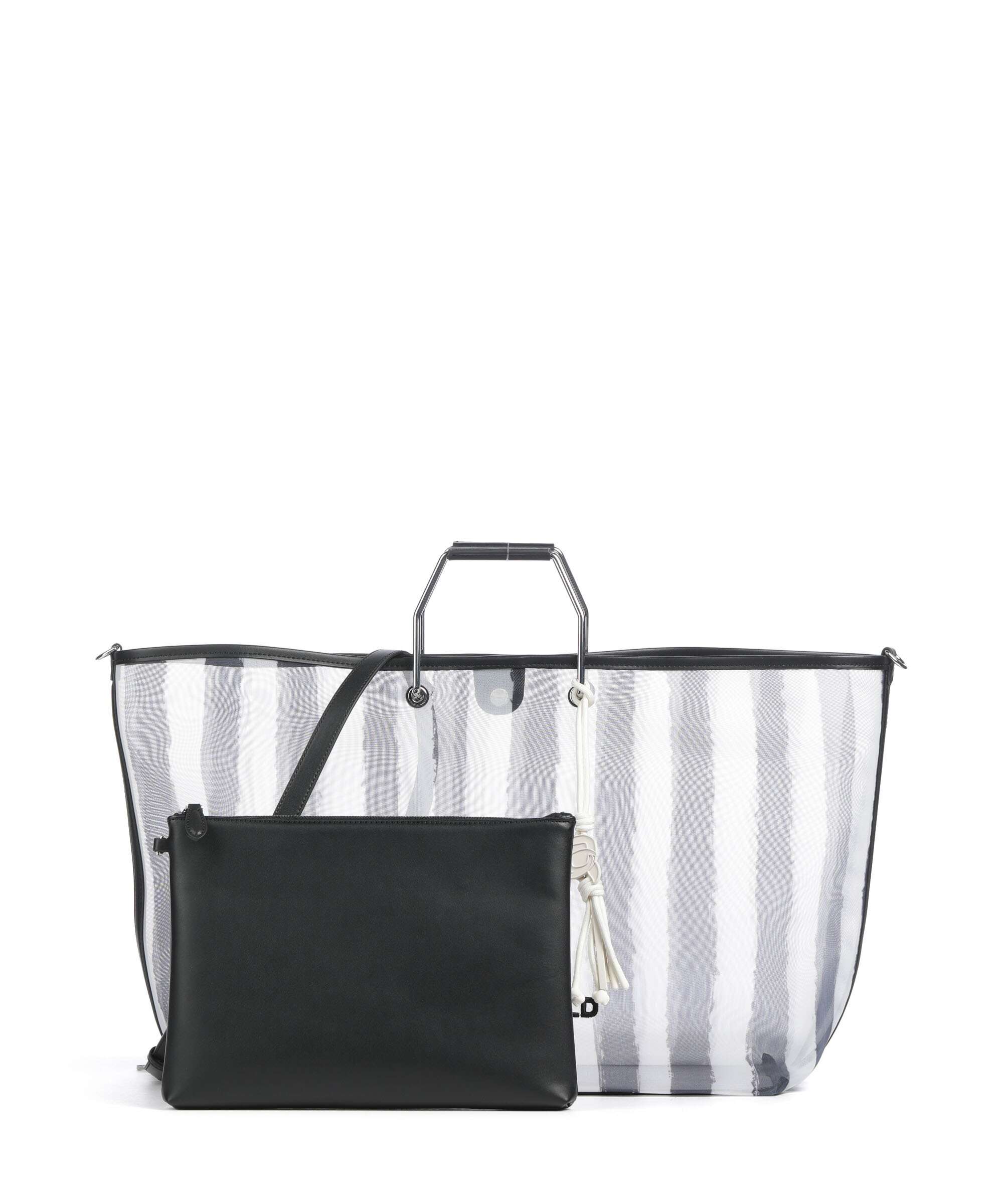 Karl Lagerfeld Ikon XXL Handbag black stripes