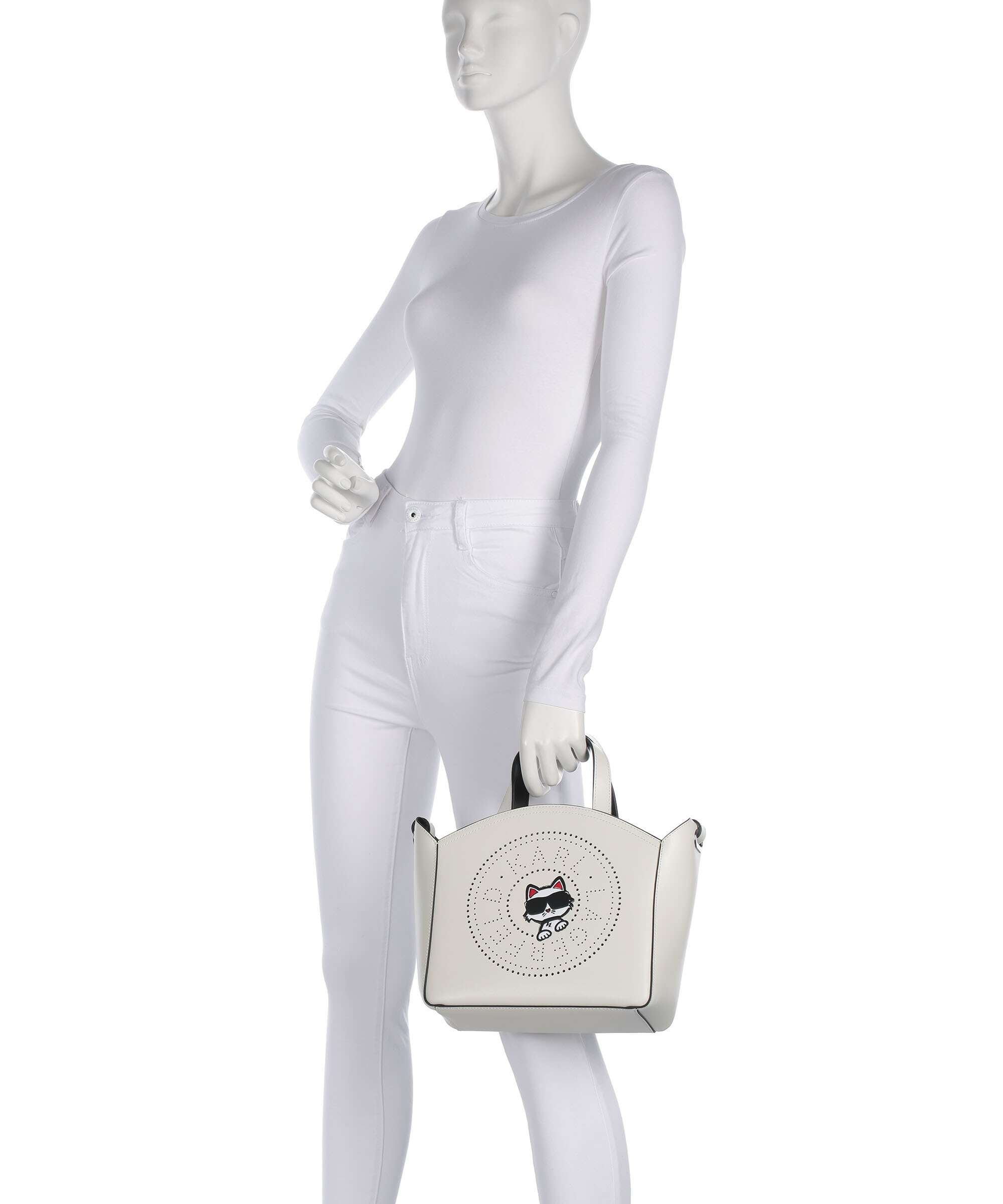 Karl Lagerfeld K/Circle Choupette Small Handbag off white